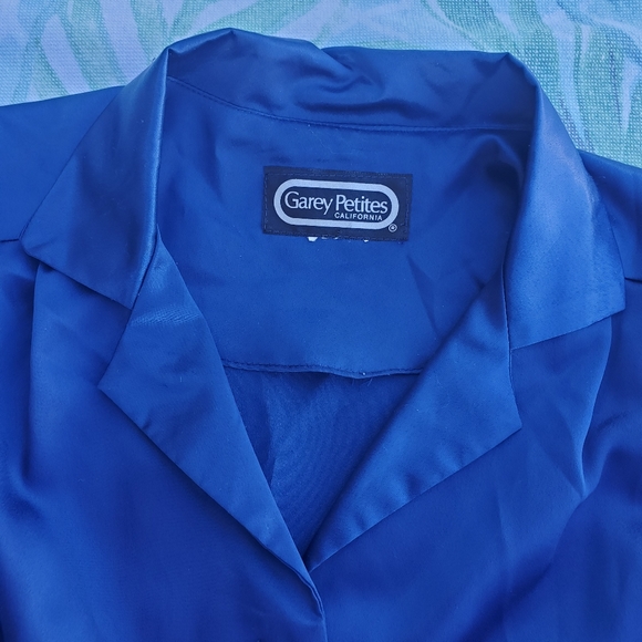 Vintage 80's Blue Business Jumpsuit One Piece (Petite Short Fit) - Picture 7 of 15